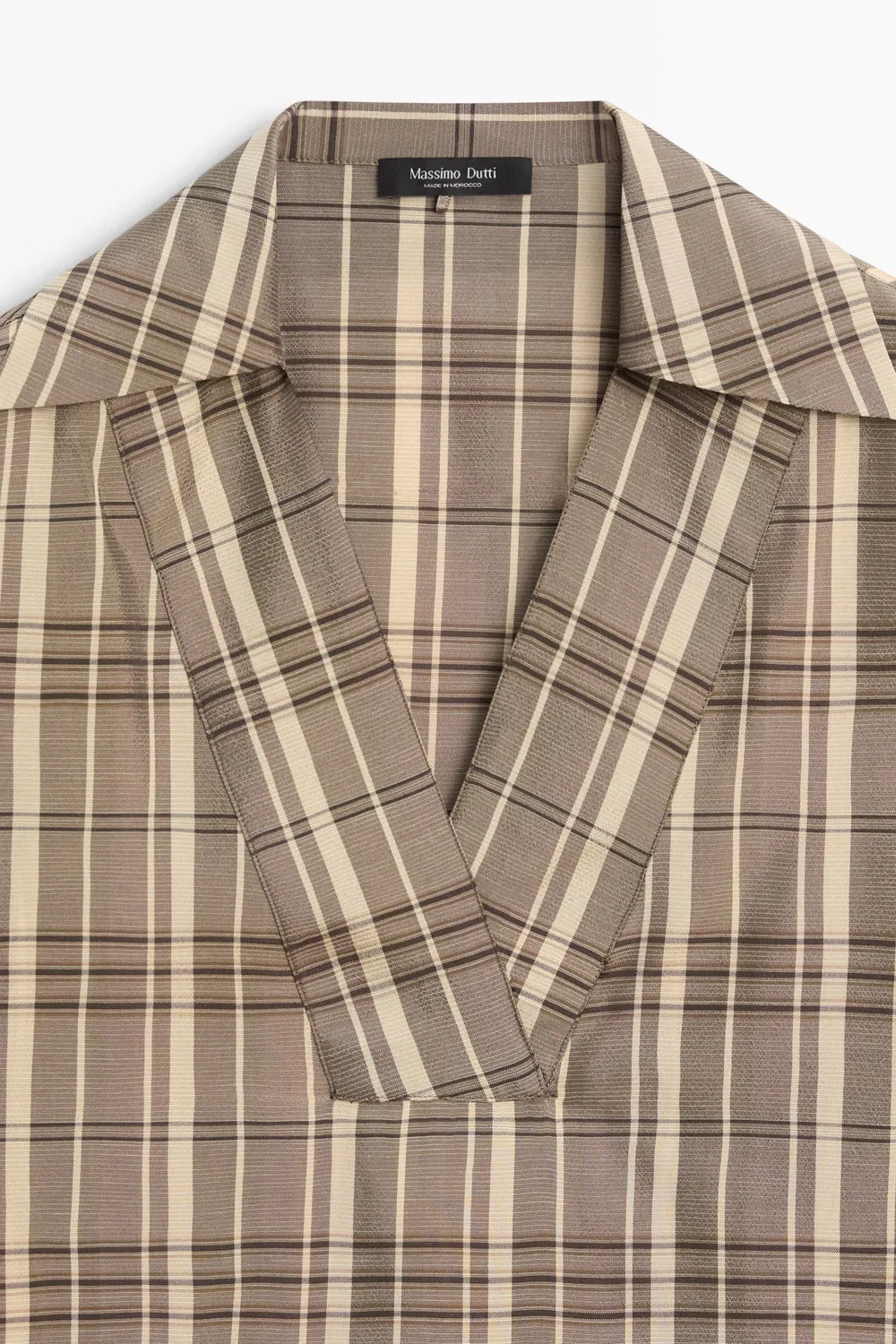 картинка Рубашка-поло Massimo Dutti Oversize Check, серый от магазина Одежда+