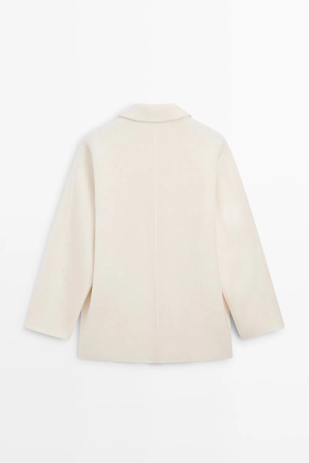 картинка Пальто Massimo Dutti Medium Single-breasted Wool Blend, кремовый от магазина Одежда+