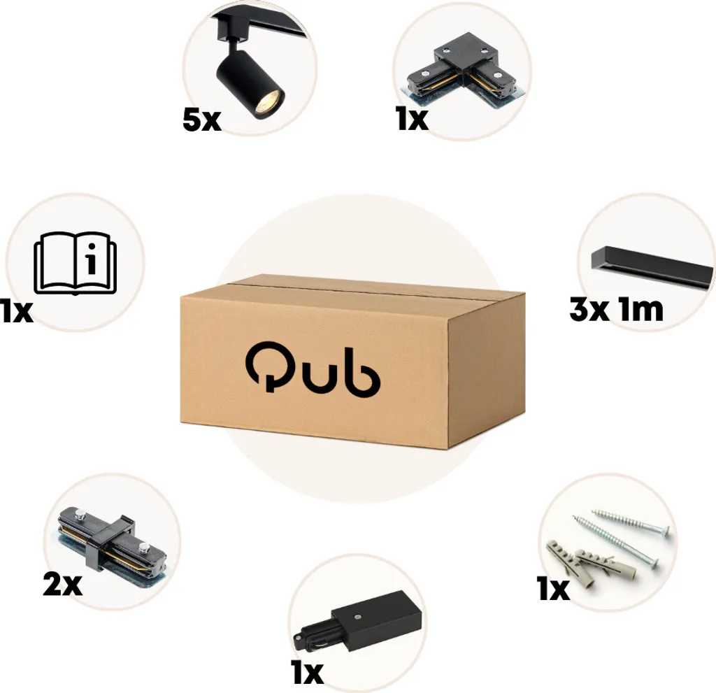 картинка Светодиодноео трековое освещение Qub от магазина Одежда+