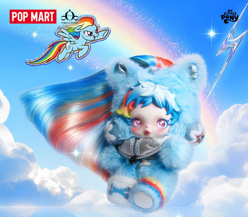 картинка Брелок Pop Mart Skullpanda Rainbow Dash My Little Pony от магазина Одежда+