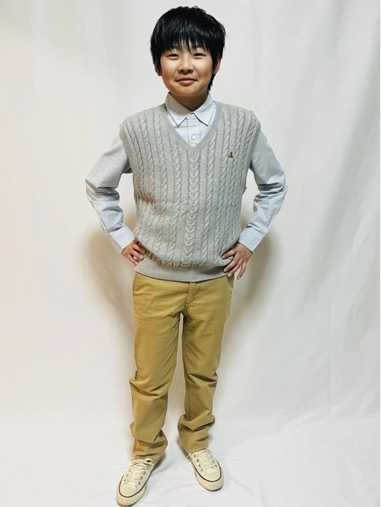 картинка Свободный вязаный жилет крупной вязки Детский Gap, B10_GREY_HEATHER от магазина Одежда+