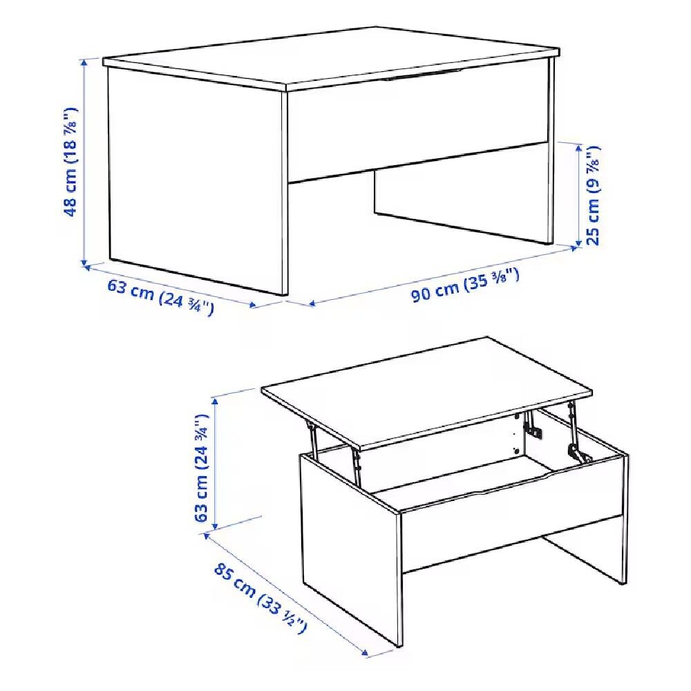 картинка Стол журнальный Ikea Ostavall 90 см, белый от магазина Одежда+