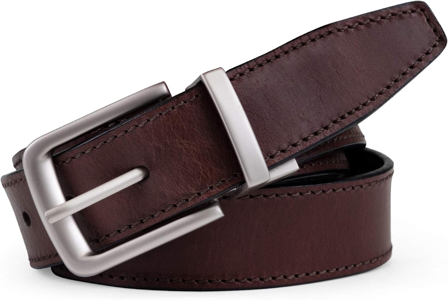 картинка Timberland мужской 35mm Classic Leather реверсивный ремень, Brown/Black от магазина Одежда+