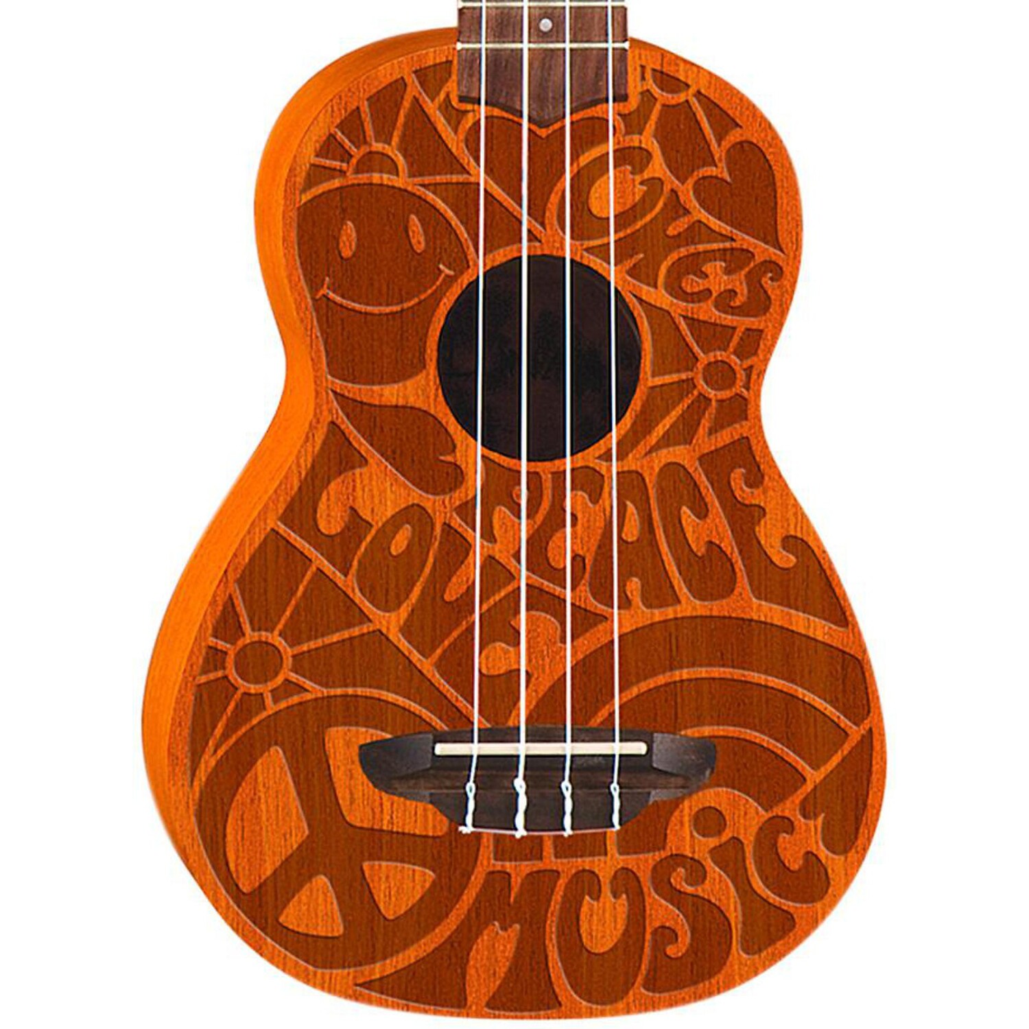 картинка Luna Guitars Peace Love Сопрано Гавайская гитара от магазина Одежда+