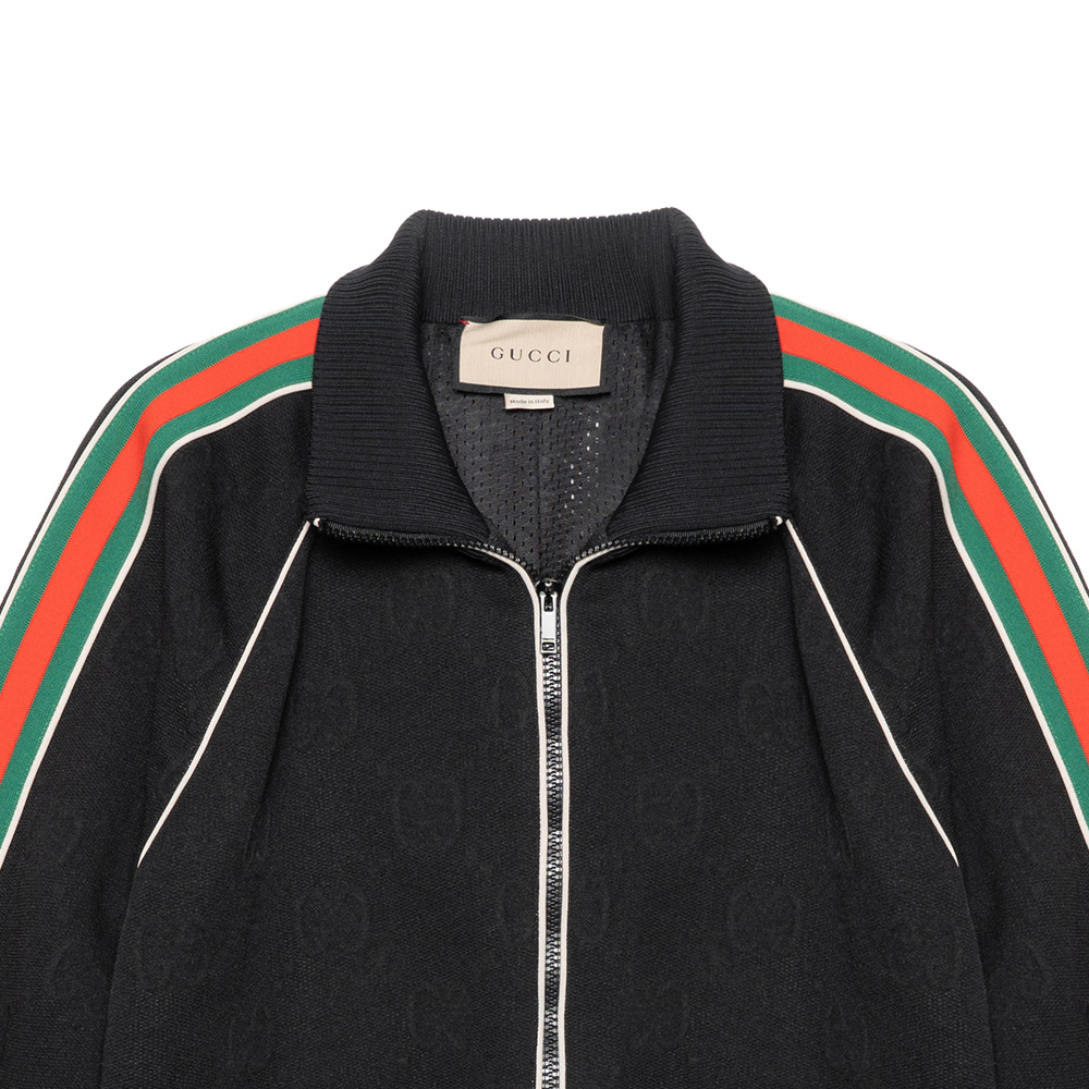 картинка Куртка Gucci GG Jacquard Jersey Zip, черный от магазина Одежда+