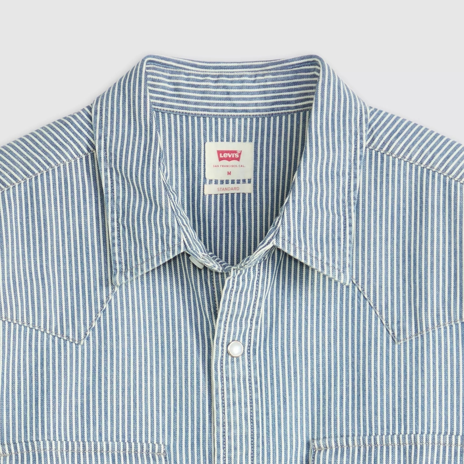 картинка Мужская рубашка Levi's Short Sleeve Classic Western, синий от магазина Одежда+