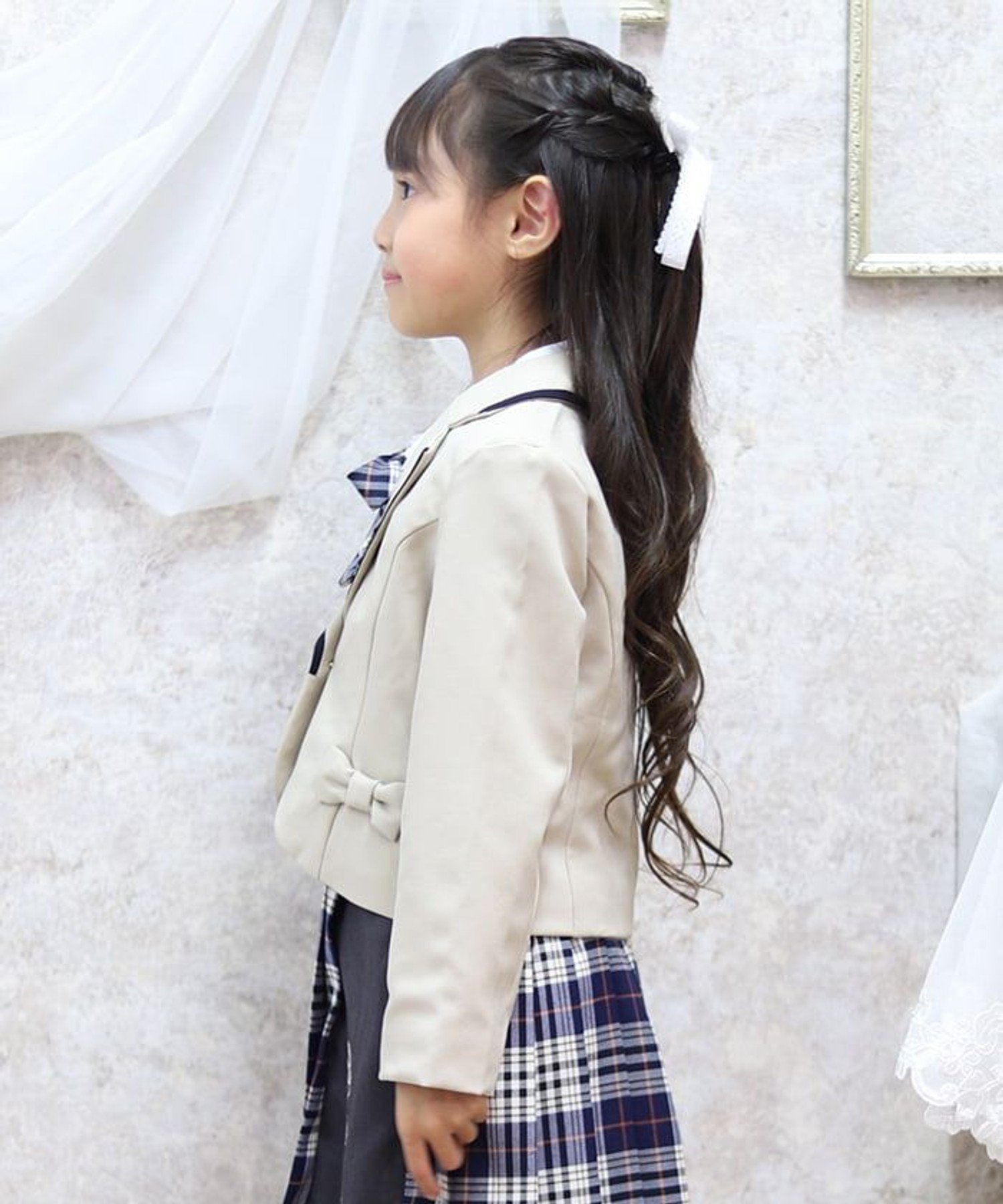 картинка Приталенный жакет, подобранный по цветовой гамме Axes femme kids, Beige от магазина Одежда+