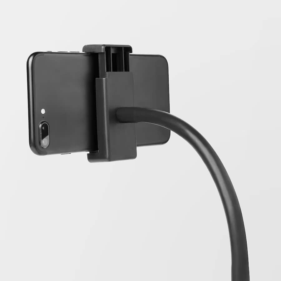картинка Кольцевая лампа Ikea Lanespelare With Phone Holder, черный от магазина Одежда+