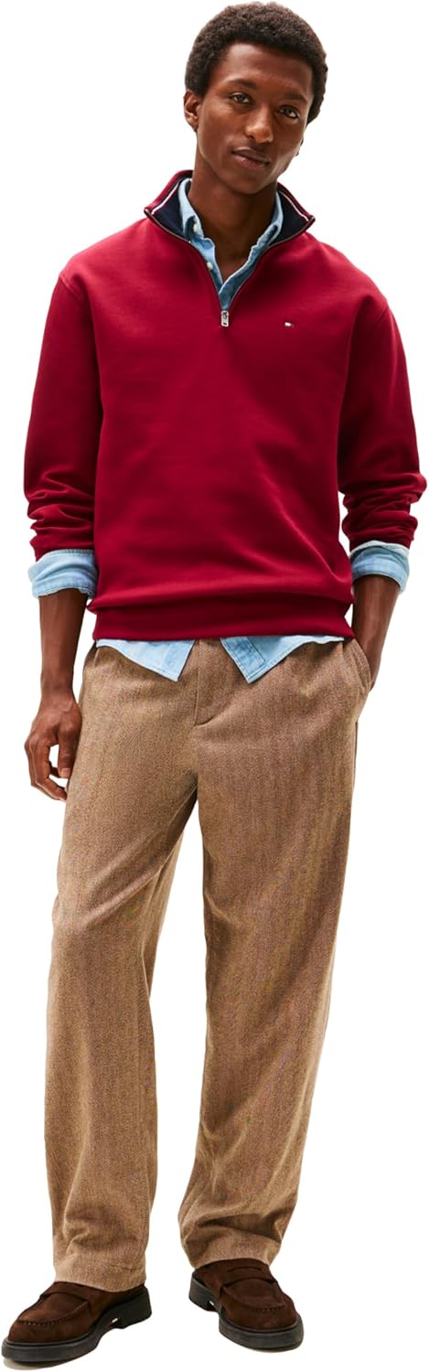 картинка Толстовка Tommy Hilfiger Bill с застежкой-молнией 1/4, Rouge от магазина Одежда+