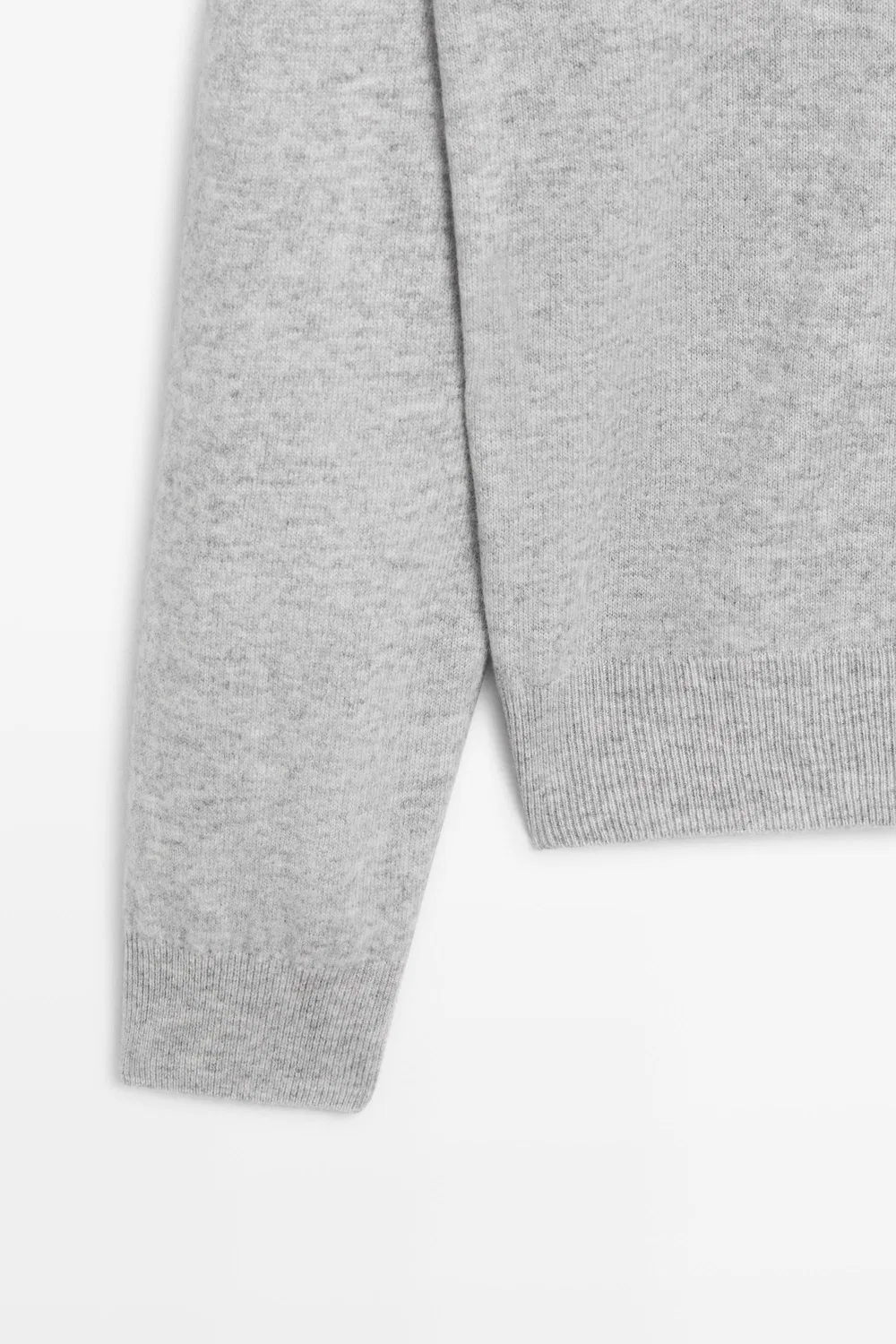картинка Поло-свитер Massimo Dutti Wool Blend Knit, серый меланж от магазина Одежда+