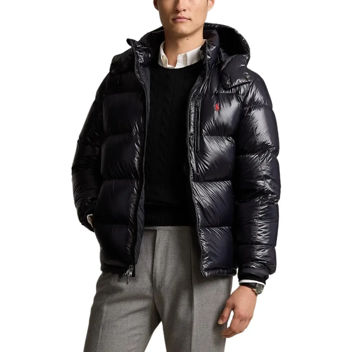 картинка Пуховая куртка Polo Ralph Lauren, черная от магазина Одежда+