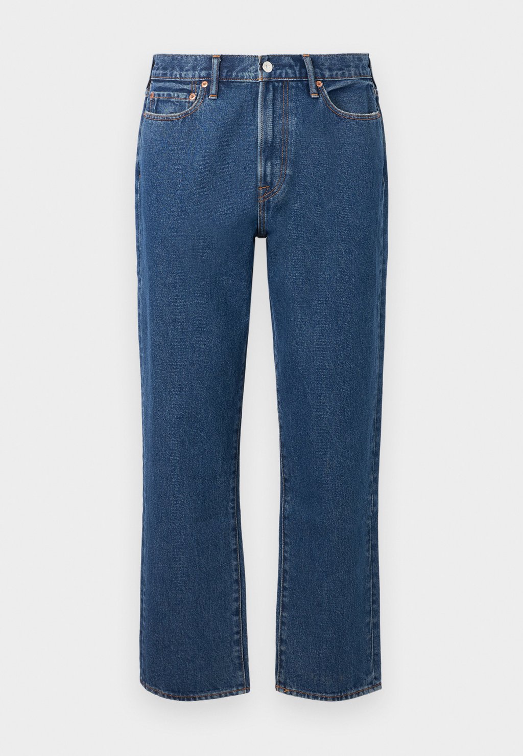 картинка Джинсы прямого кроя Abercrombie & Fitch Loose fit, темно-синий деним от магазина Одежда+