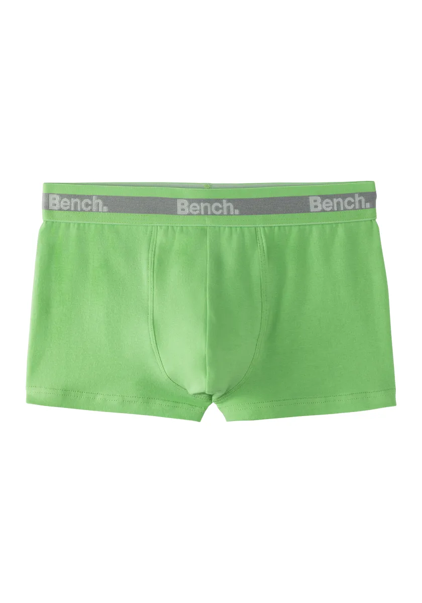 картинка Bench Боксеры (упаковка, 3 шт.), однотонные с неоновыми манжетами, синий от магазина Одежда+