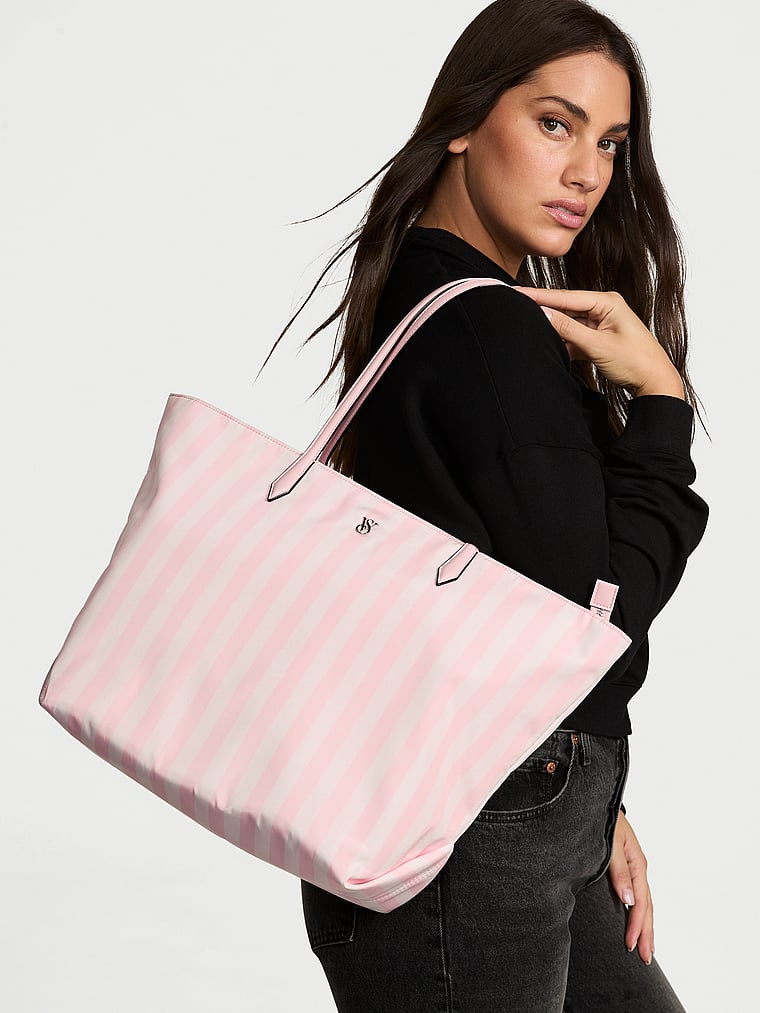 картинка Сумка-тоут Victoria's Secret Large, бело-розовая от магазина Одежда+