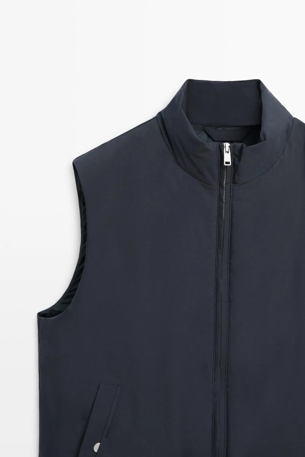 картинка Жилет Massimo Dutti Ultra-lightweight Water-repellent Down, темно-синий от магазина Одежда+