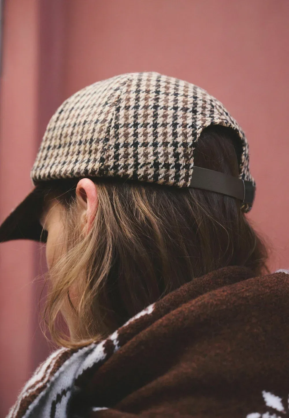 картинка Войлочная шапка - шапка Next, Chocolate Brown Houndstooth от магазина Одежда+