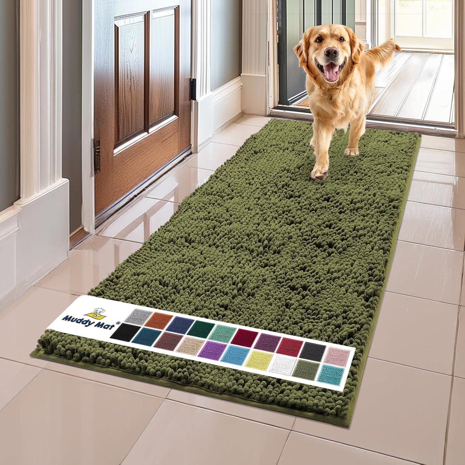 картинка Коврик универсальный Muddy Mat, 61х183 см, зеленый от магазина Одежда+