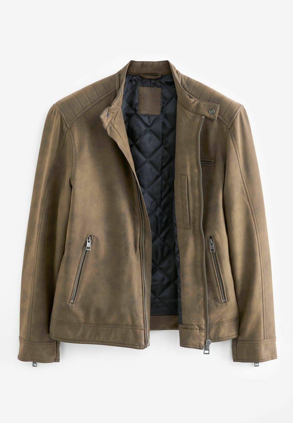 картинка Куртка из искусственной кожи REGULAR FIT Next, цвет brown от магазина Одежда+