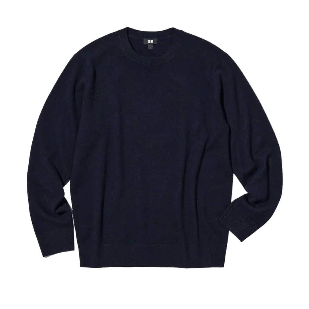 картинка Джемпер Uniqlo Cashmere Crew Neck, темно-синий от магазина Одежда+