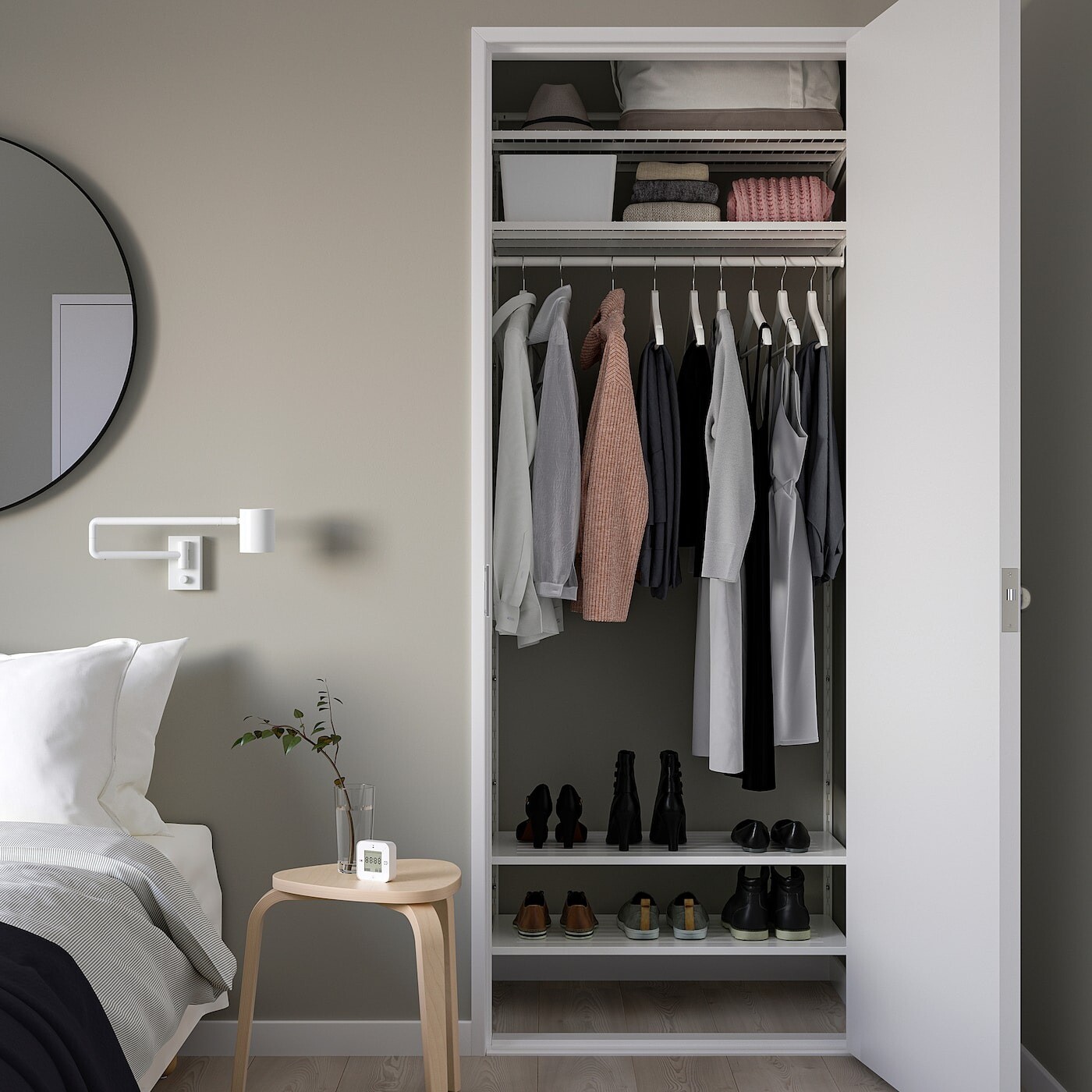 картинка Системе хранения Ikea Boaxel, 82x40x201 см, белый от магазина Одежда+
