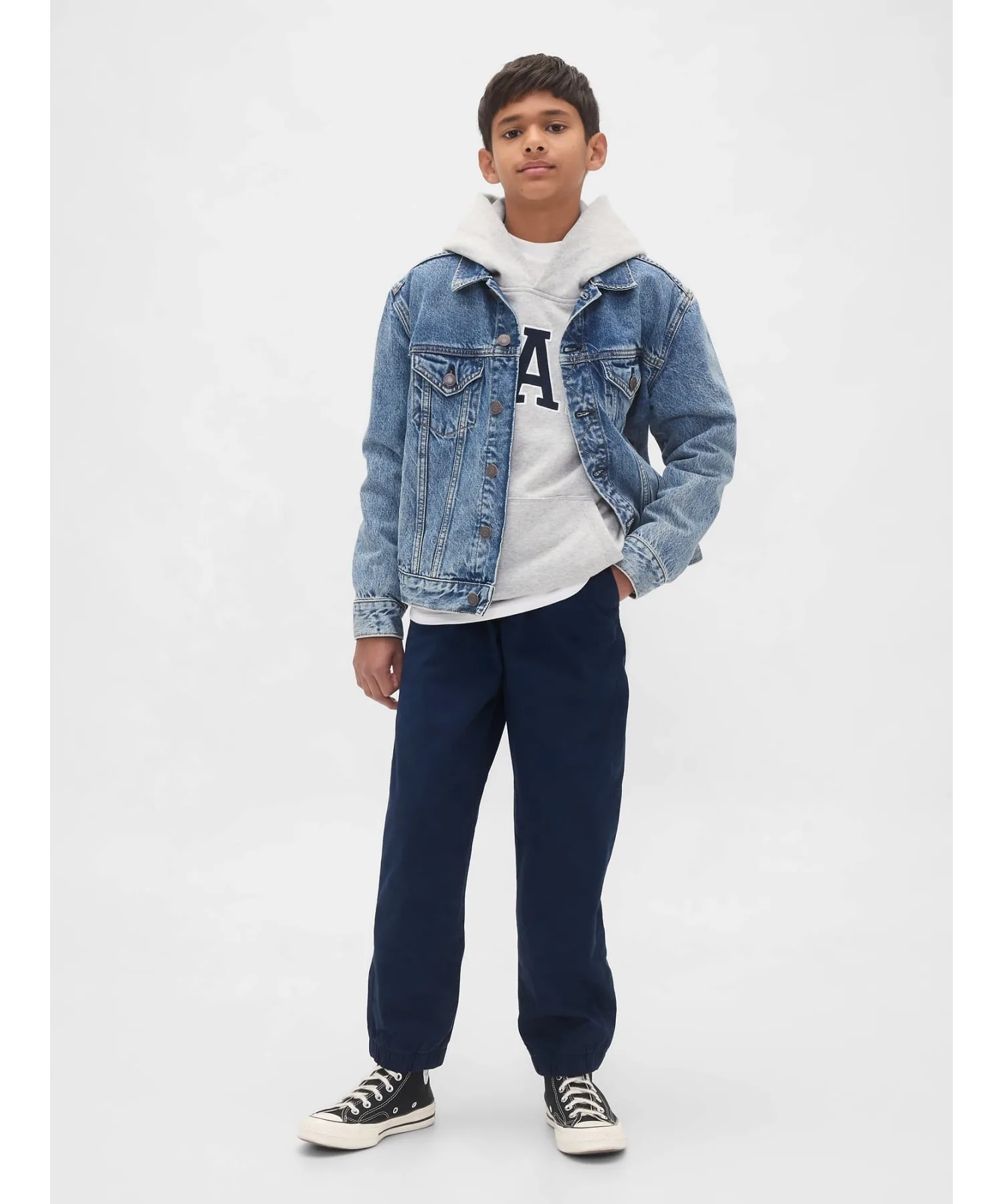 картинка (K) Свободные повседневные спортивные штаны (детские) GAP, TAPESTRY_NAVY от магазина Одежда+