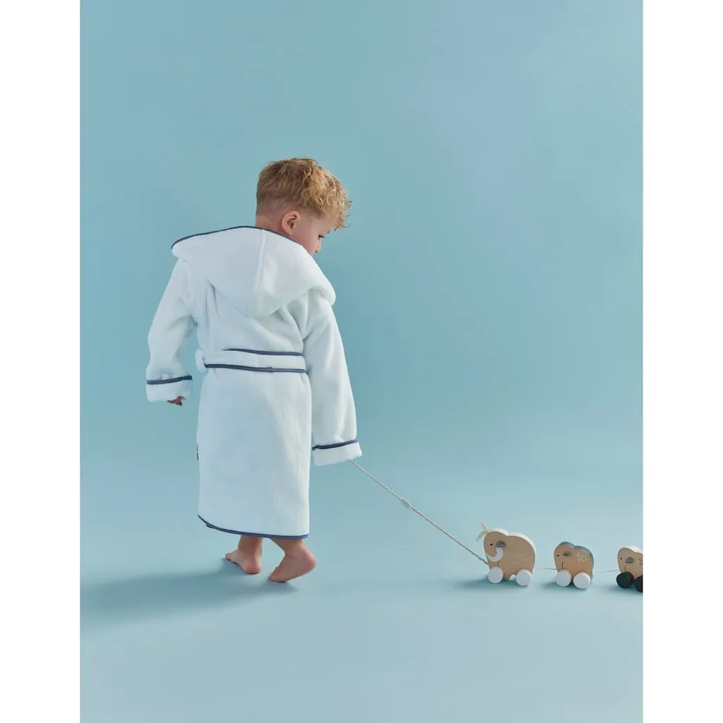 картинка Халат Kinder , 1 шт., особенно уютный Christy, белый/синий от магазина Одежда+