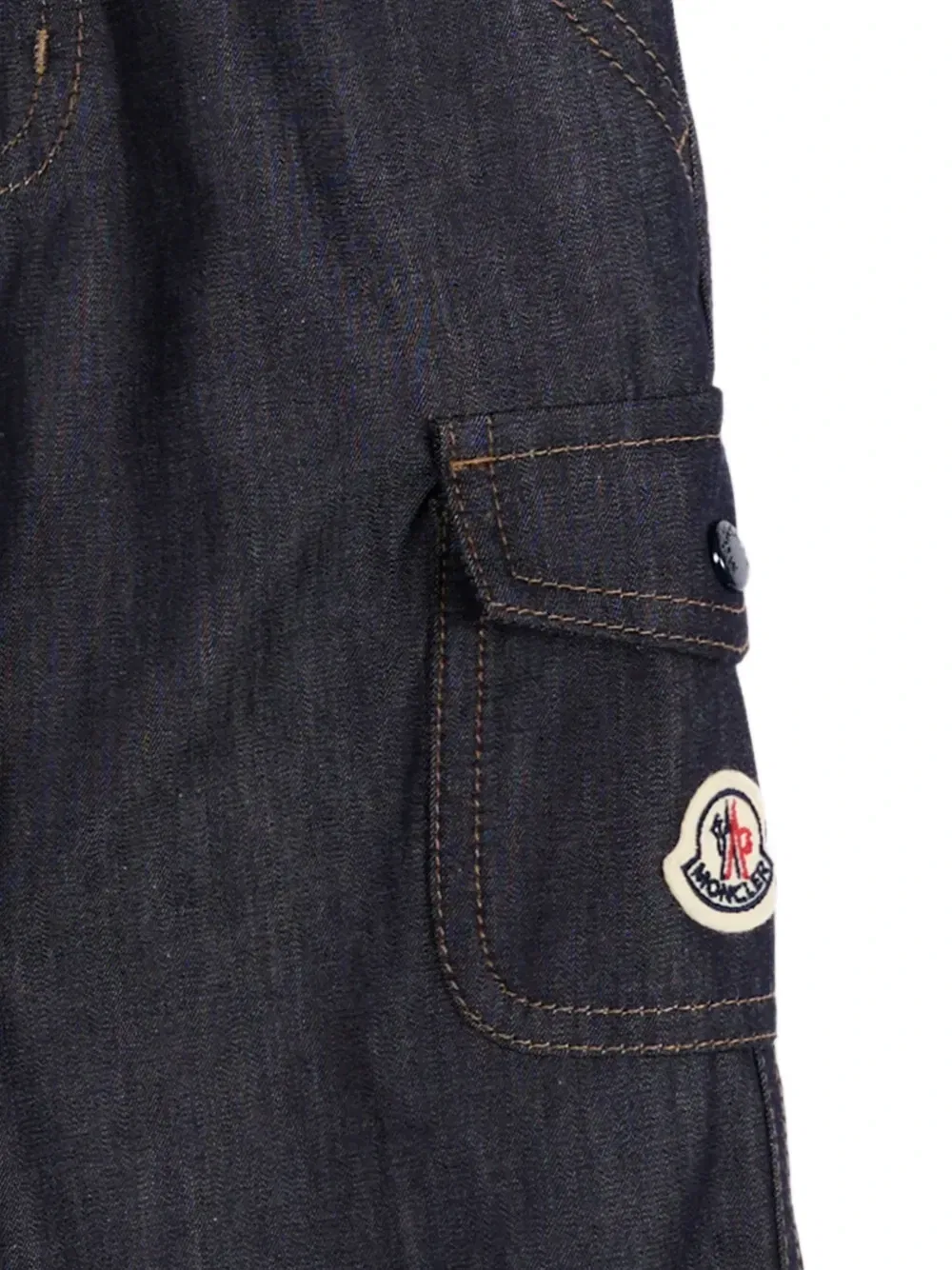 картинка Широкие брюки на резинке Moncler Enfant, синий от магазина Одежда+