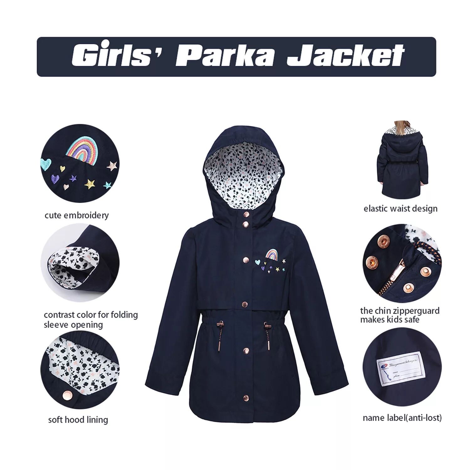 картинка Плащ-дождевик Rokka&Rolla, темно-синий от магазина Одежда+