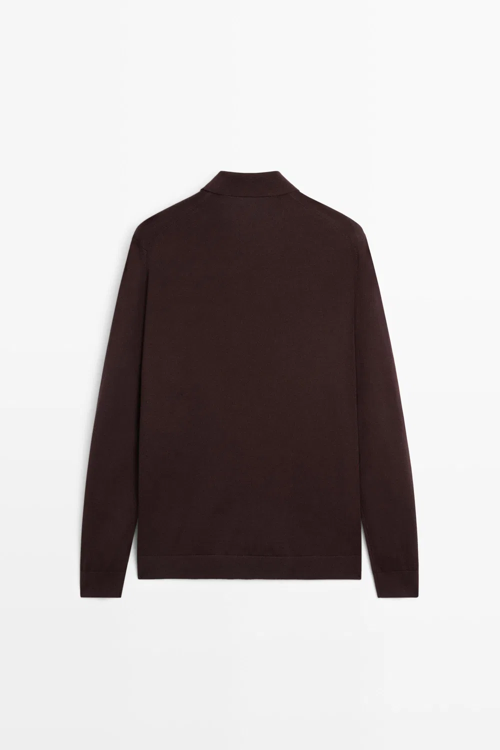 картинка Поло-свитер Massimo Dutti 100% Merino Wool Knit, бордовый от магазина Одежда+