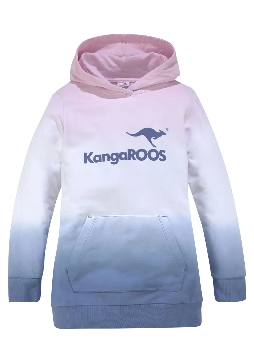 картинка Толстовка KangaROOS с капюшоном в модном цветовом градиенте, голубой от магазина Одежда+