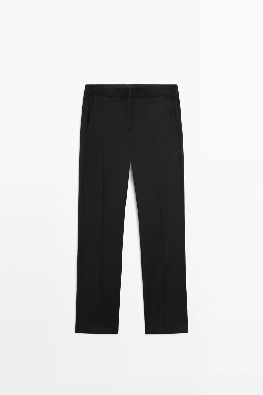 картинка Брюки Massimo Dutti 100% Cool Wool Straight Fit, черный от магазина Одежда+