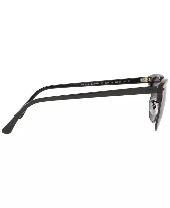 картинка Поляризационные солнцезащитные очки, RB3016 CLUBMASTER Ray-Ban, черный от магазина Одежда+