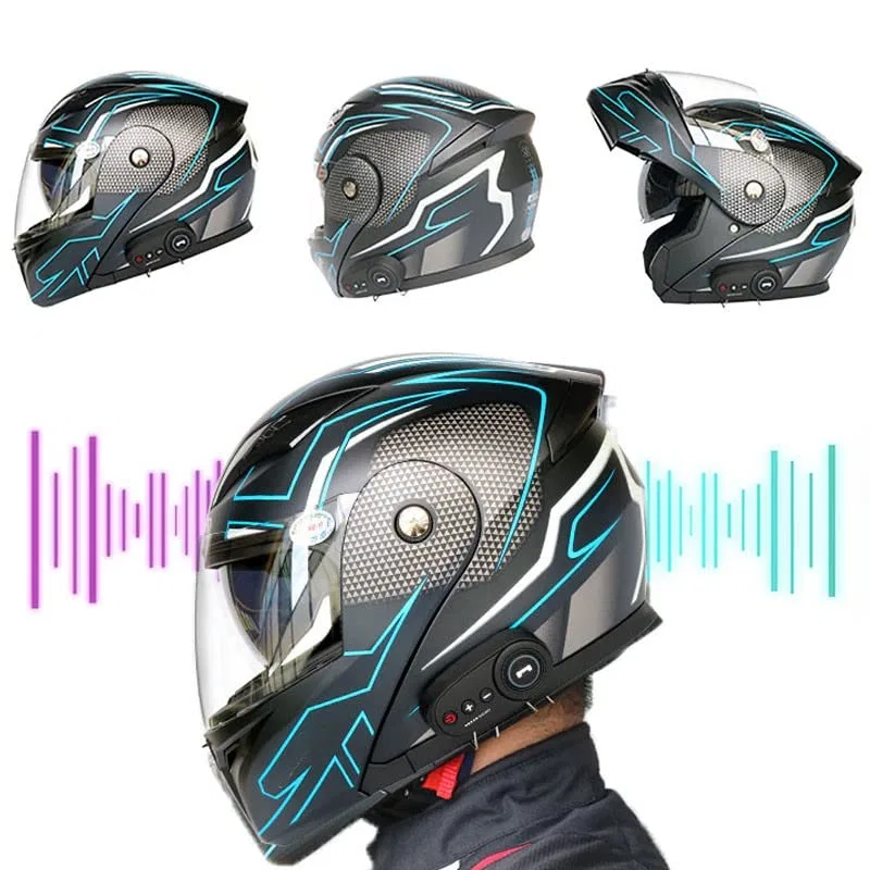 картинка Мотоциклетный шлем модульный с Bluetooth DJCALA, E от магазина Одежда+