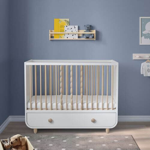 картинка Кроватка детская Ikea Myllra, 60x120 см, белый от магазина Одежда+