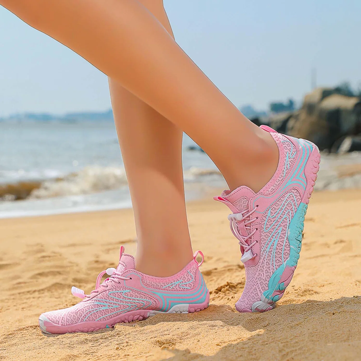 картинка Мужские водонепроницаемые тапочки с быстросохнущим верхом RYTEJFES, Pink от магазина Одежда+