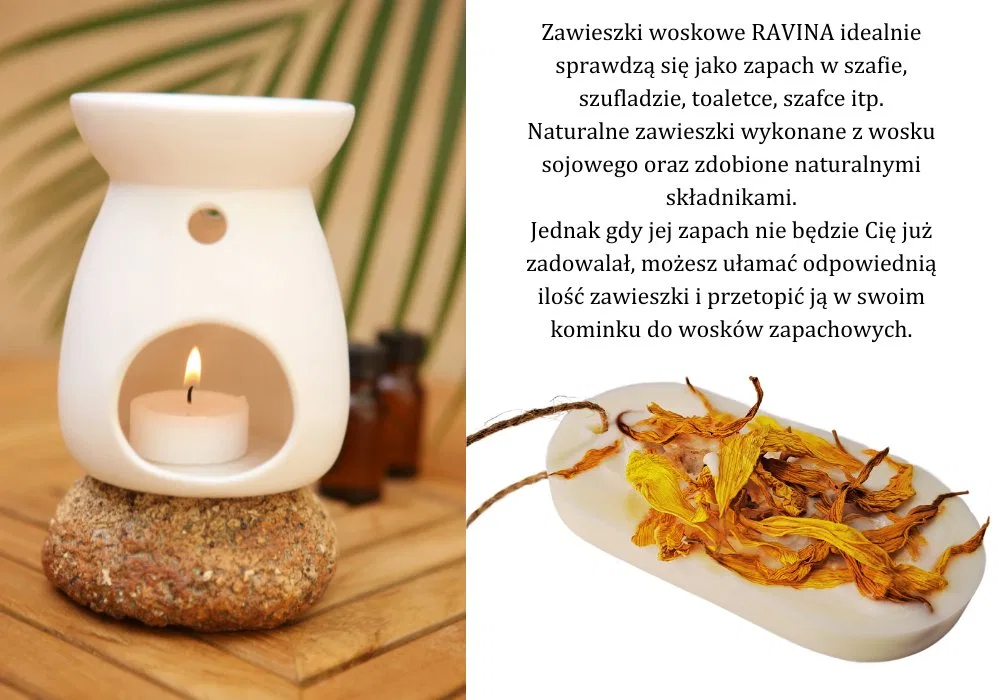картинка Ароматическая подвеска из соевого воска Ваниль RAVINA, Vanilla от магазина Одежда+