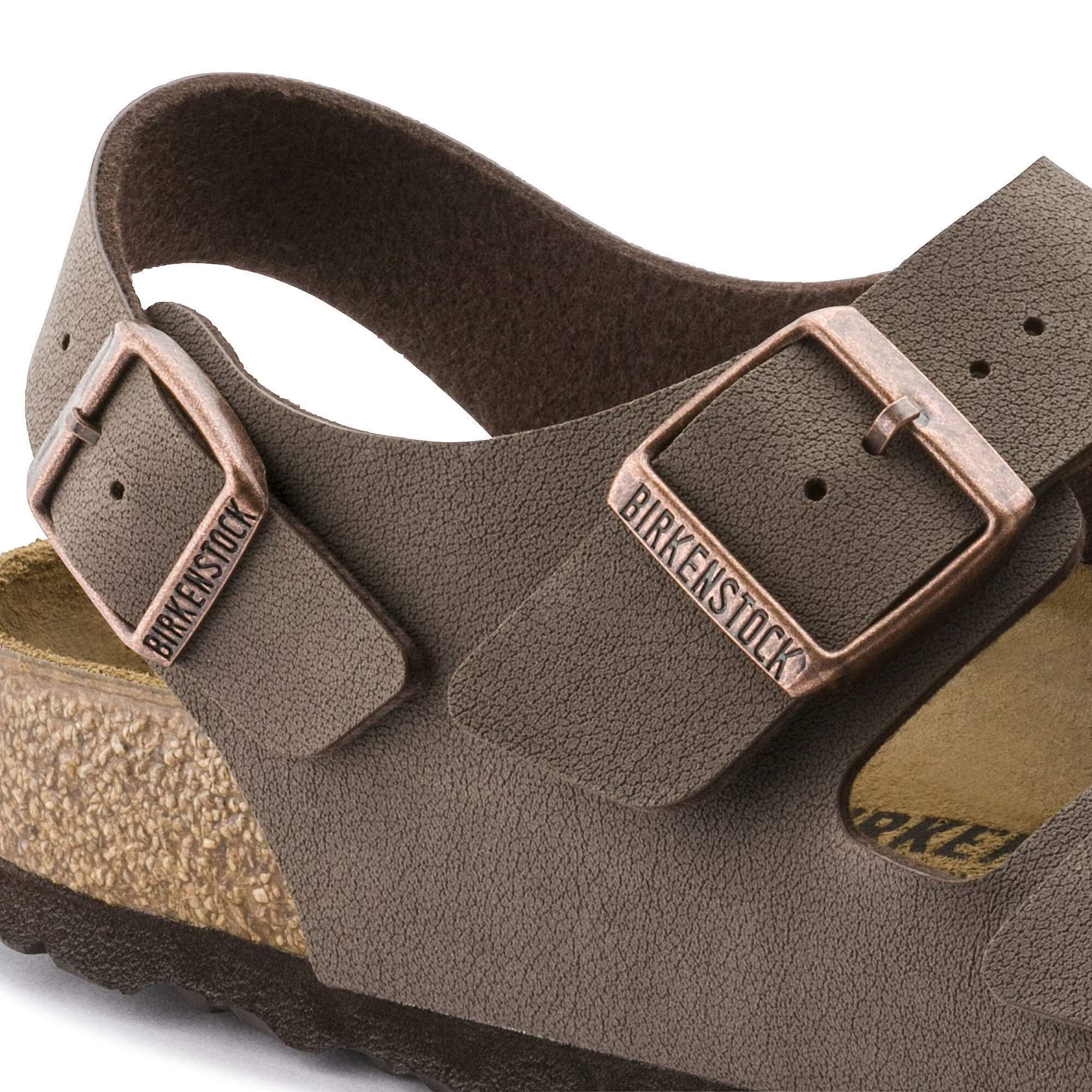 картинка Сандалии Birkenstock Milano Birko-Flor Nubuk, коричневый от магазина Одежда+